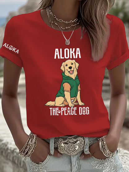 T-shirt estampada Aloka Women's The Peace Dog