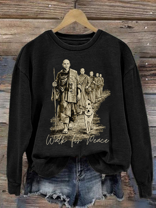 Camisola de impressão Walk For Peace das mulheres