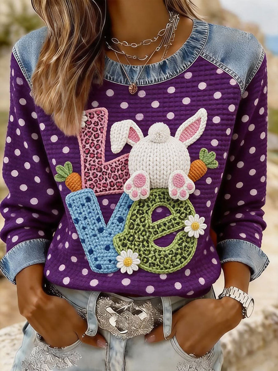 Coelho feminino Floral Print Casual Top