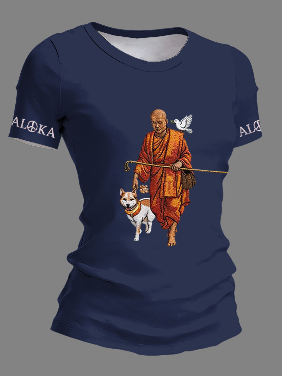 Camiseta estampada caminhada para a paz das mulheres