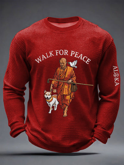 Camiseta Masculina Caminhada pela Paz Waffle Manga Longa