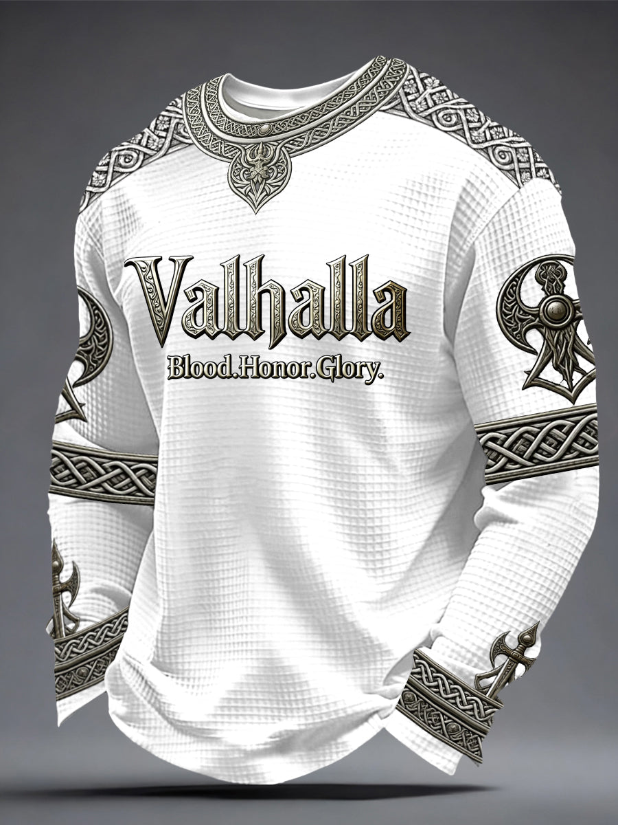 Top em waffle estilo viking para homens, Valhalla