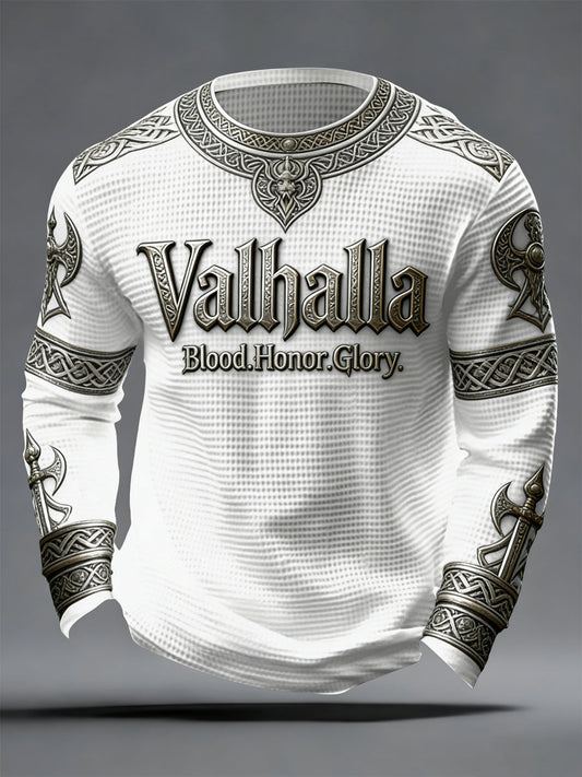 Valhalla Waffle Top de estilo viking masculino