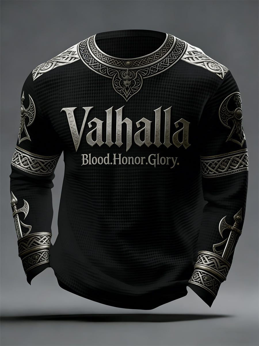 Valhalla Waffle Top de estilo viking masculino