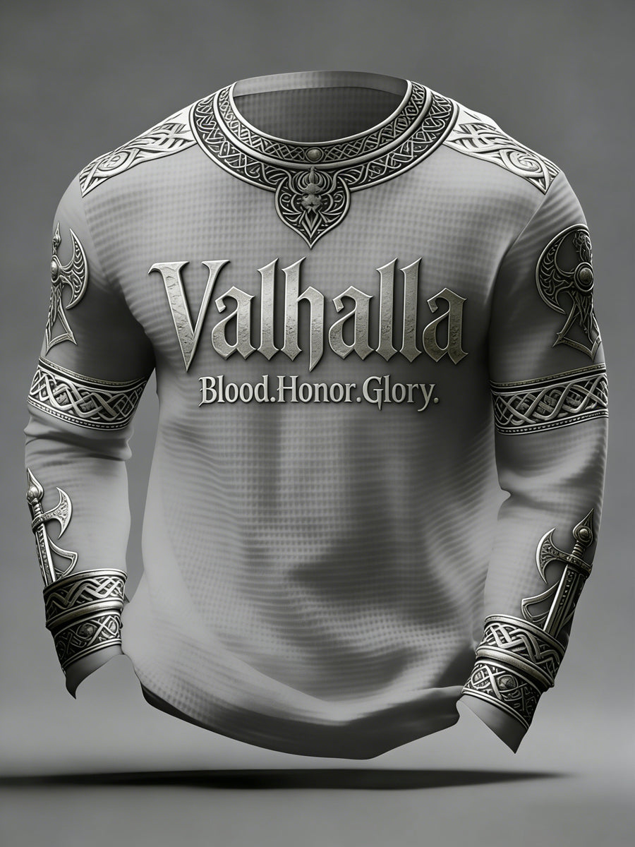 Valhalla Waffle Top de estilo viking masculino