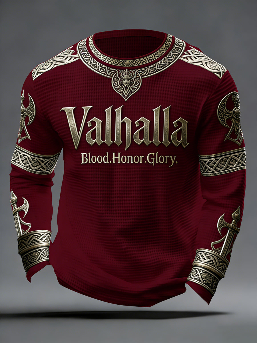 Valhalla Waffle Top de estilo viking masculino