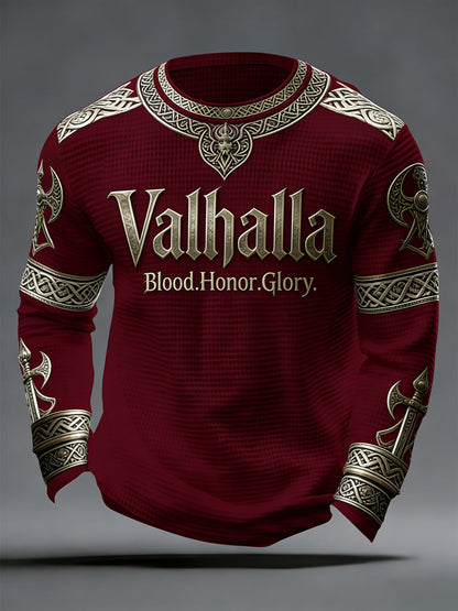 Valhalla Waffle Top de estilo viking masculino