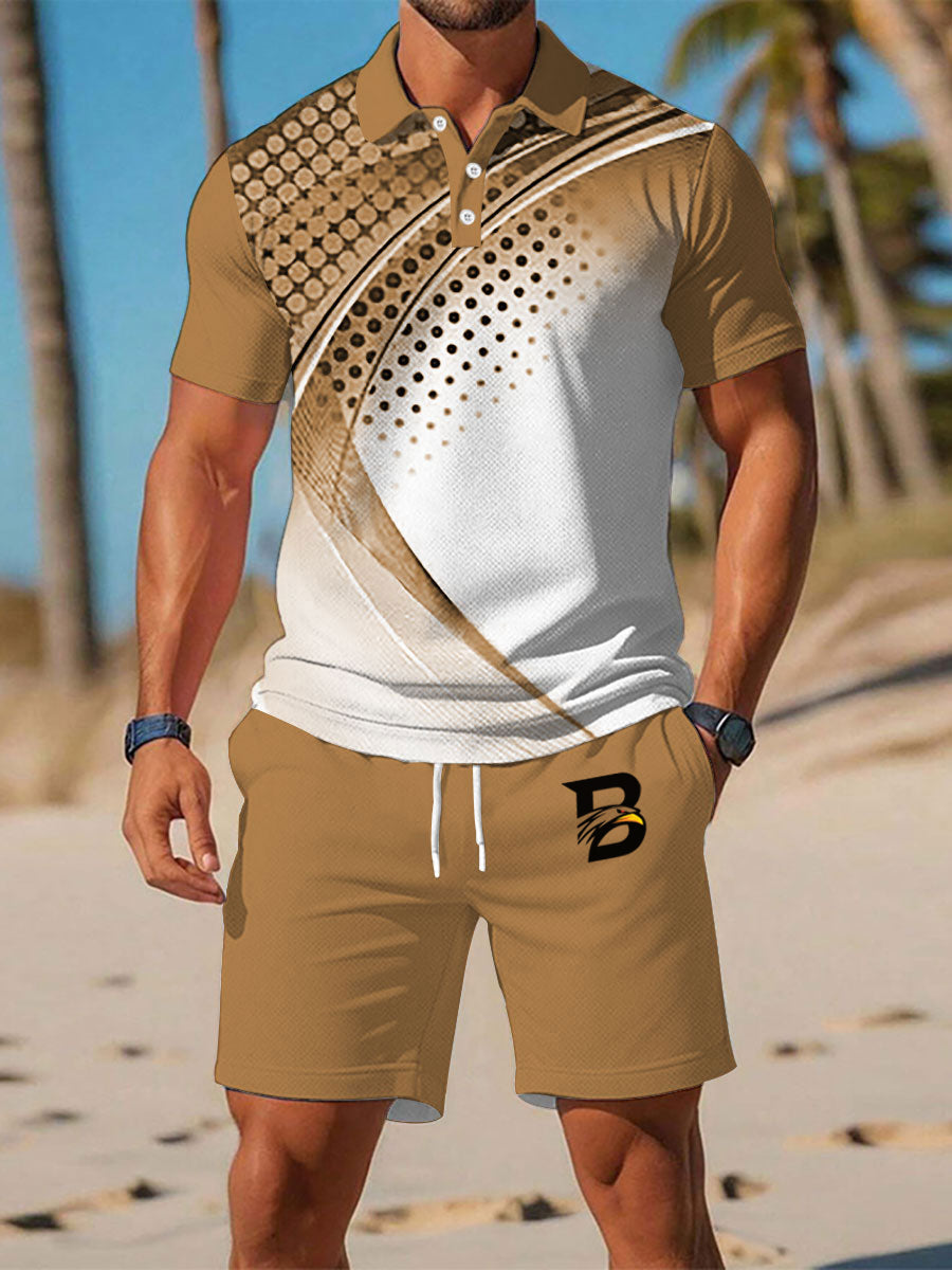 Terno Casual Business de manga curta masculino