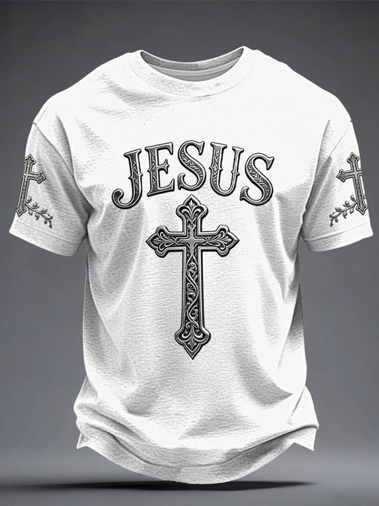 T-shirt impressa dos homens JESUS