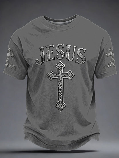 T-shirt impressa dos homens JESUS