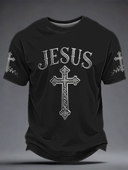 T-shirt impressa dos homens JESUS