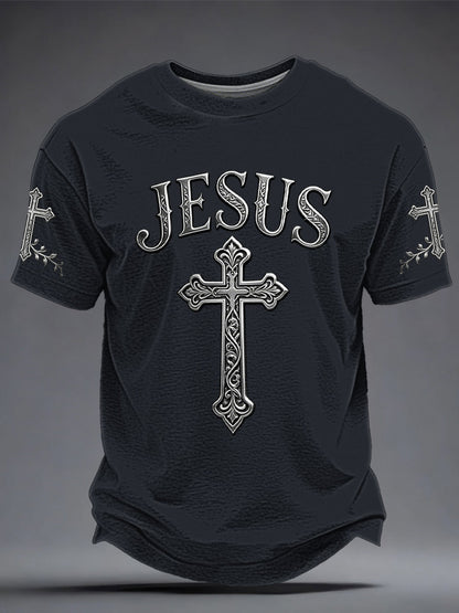 T-shirt impressa dos homens JESUS