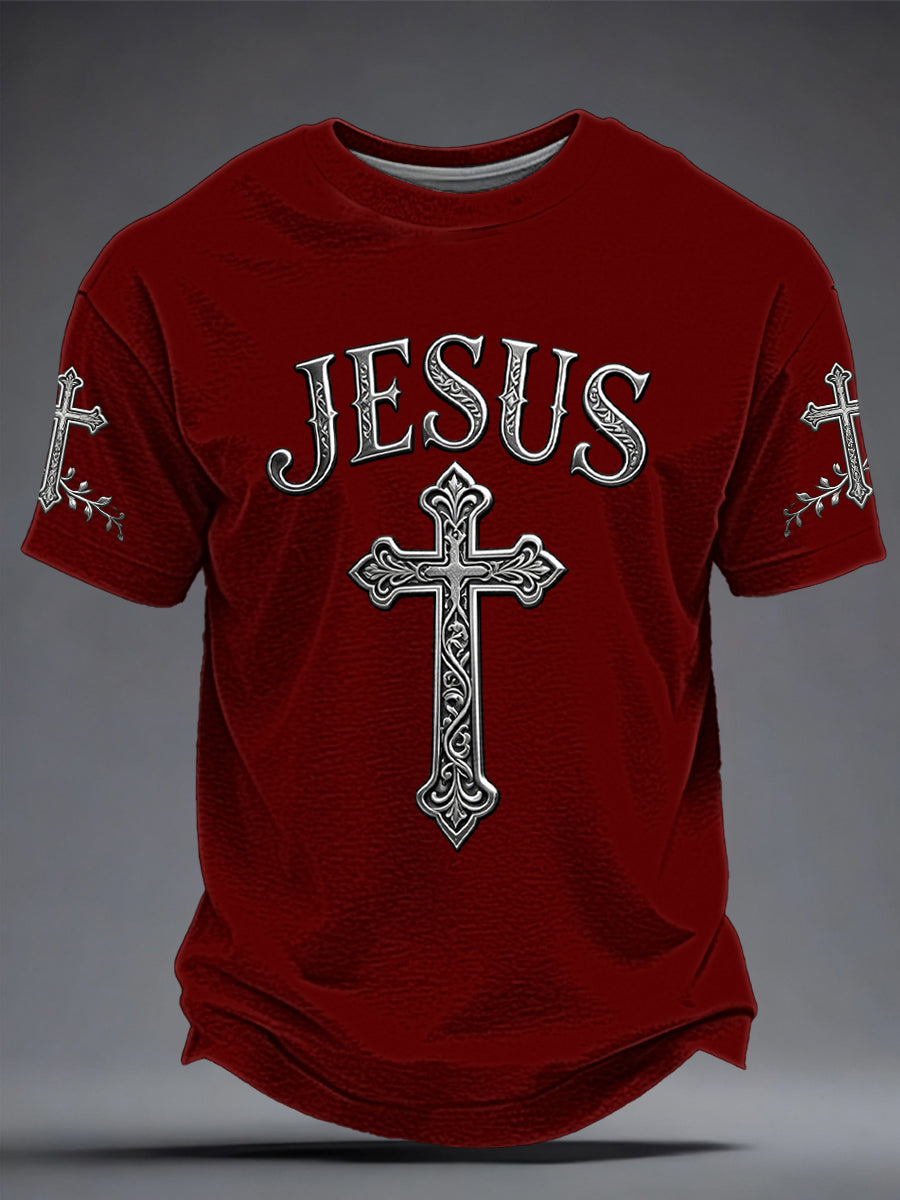 T-shirt impressa dos homens JESUS