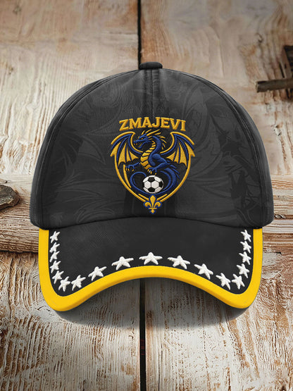 Unisex Bósnia ZMAJEVI futebol amor impresso chapéu