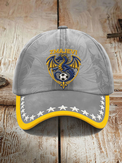 Unisex Bósnia ZMAJEVI futebol amor impresso chapéu