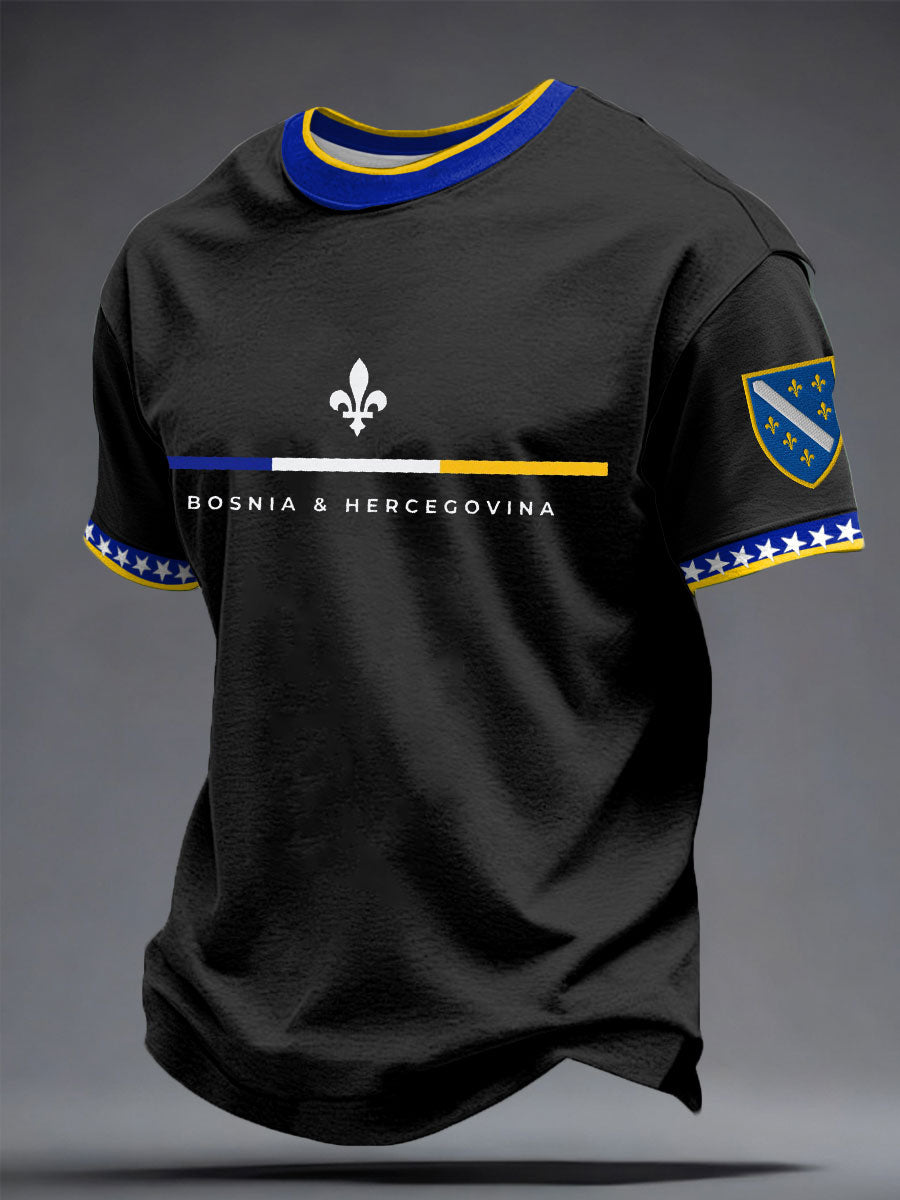 Camiseta estampada para fãs de futebol, masculina, Bósnia, ZMAJEVI