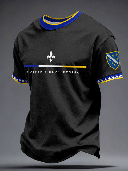 Camiseta estampada para fãs de futebol, masculina, Bósnia, ZMAJEVI