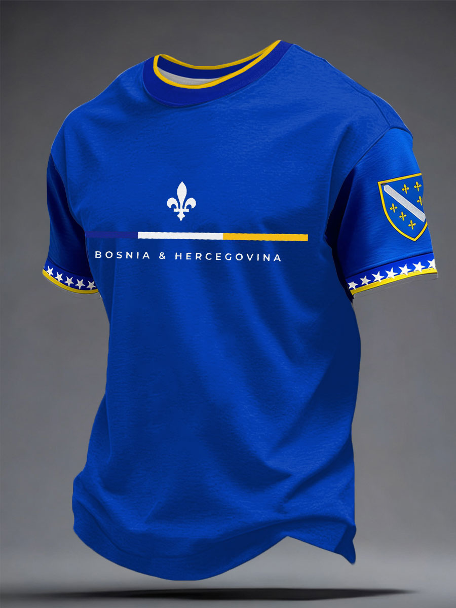 Camiseta estampada para fãs de futebol, masculina, Bósnia, ZMAJEVI
