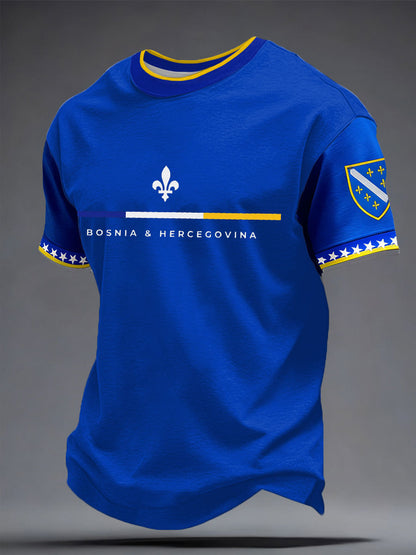 Camiseta estampada para fãs de futebol, masculina, Bósnia, ZMAJEVI