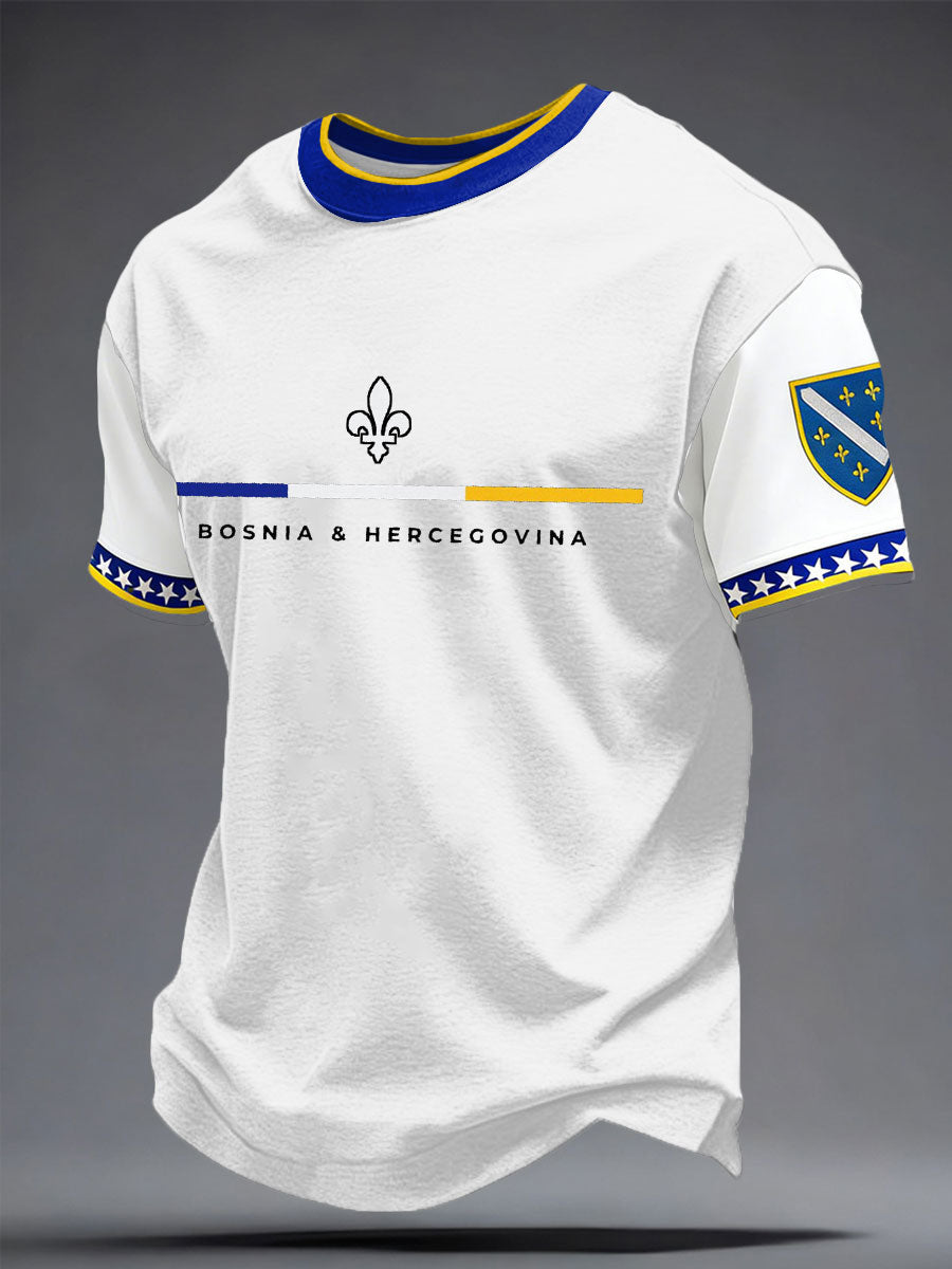 Camiseta estampada para fãs de futebol, masculina, Bósnia, ZMAJEVI