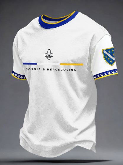 Camiseta estampada para fãs de futebol, masculina, Bósnia, ZMAJEVI