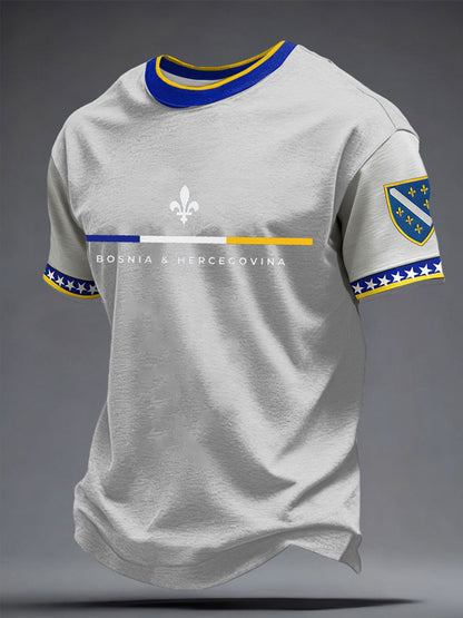 Camiseta estampada para fãs de futebol, masculina, Bósnia, ZMAJEVI