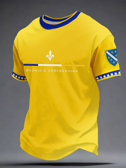 Camiseta estampada para fãs de futebol, masculina, Bósnia, ZMAJEVI