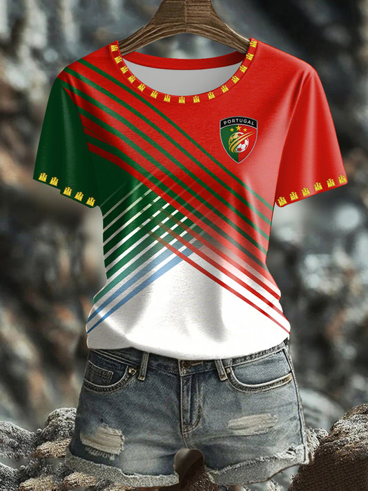 T-shirt estampada do futebol português feminino