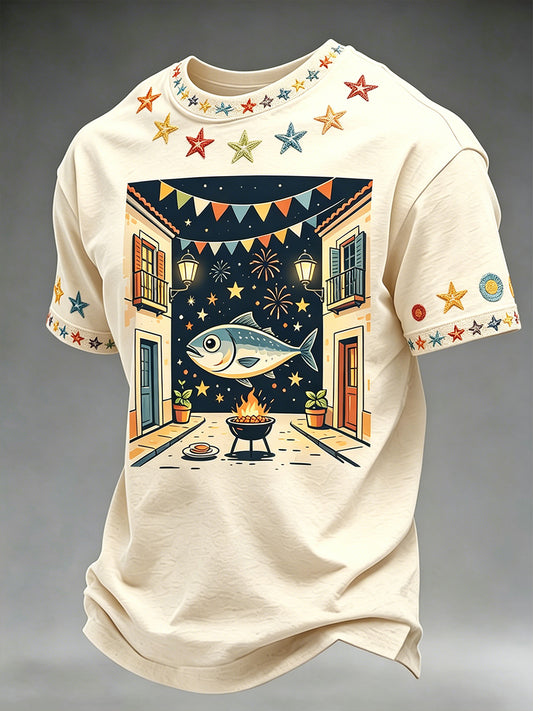 Men's Short-Sleeve Shirt With Saints Celebration Print