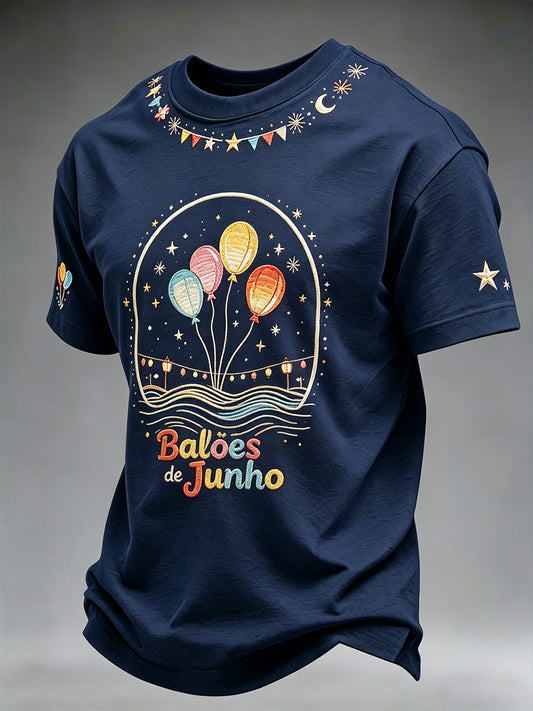 Men's Saints Celebration Estilo Graphic Print Casual T-Shirt