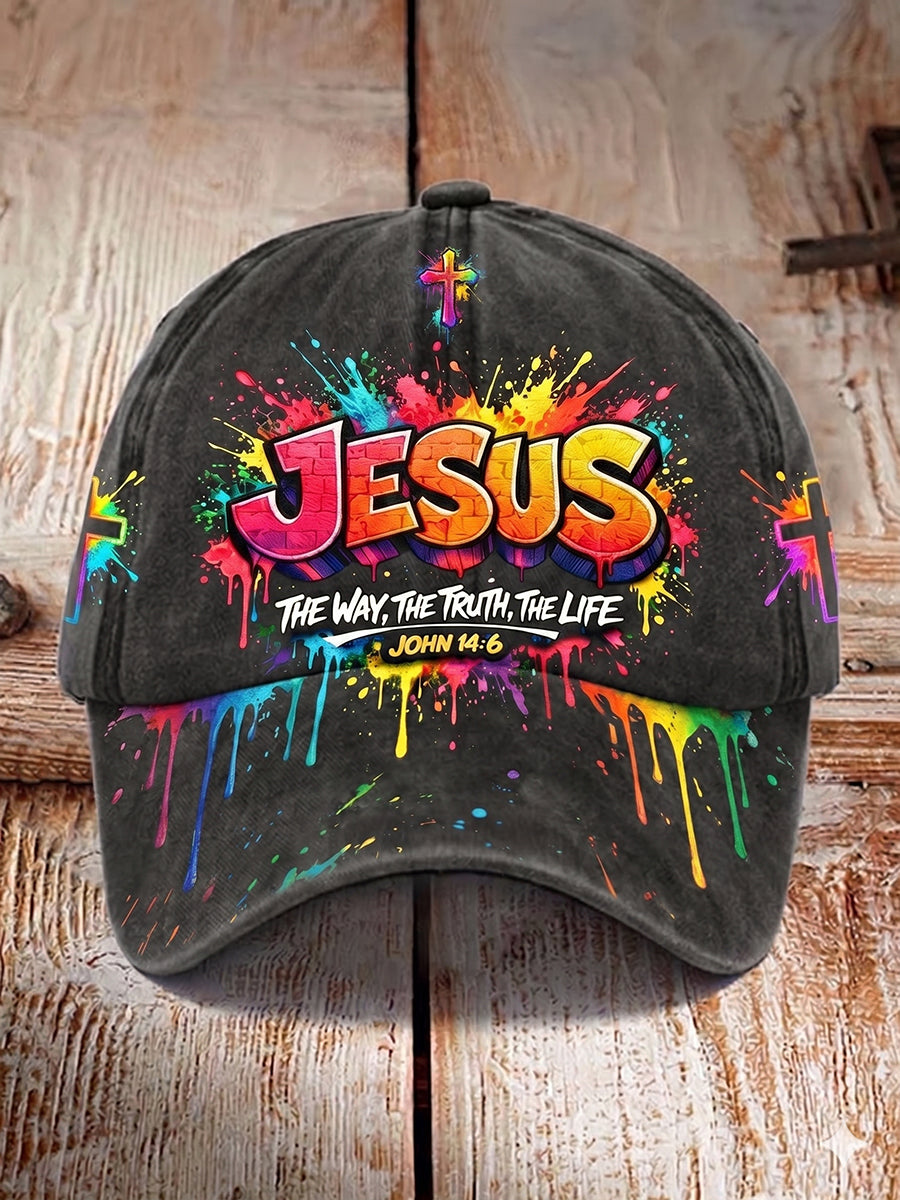 Jesus Cristo Unisex Cruz impressão chapéu