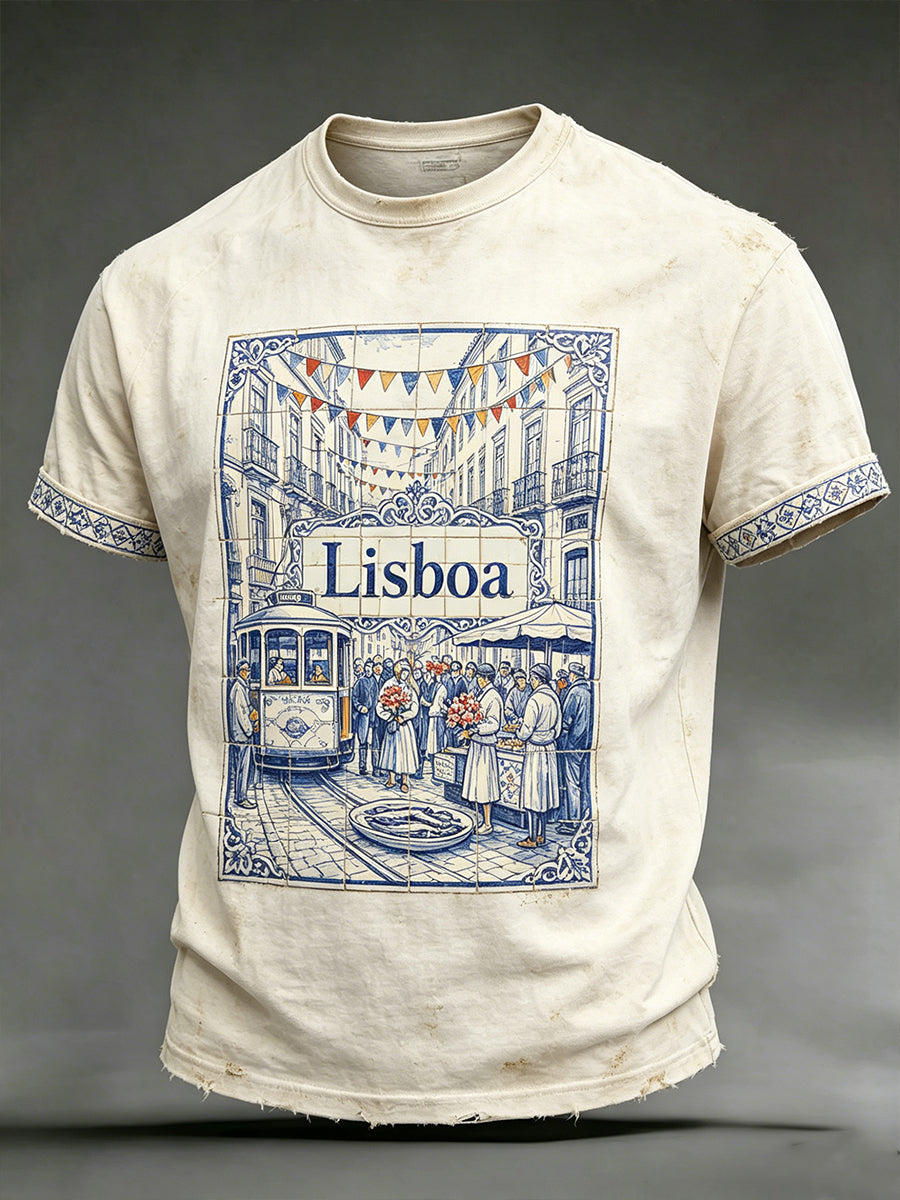 Camiseta de Manga Curta do Dia de Santo Antônio para Homens