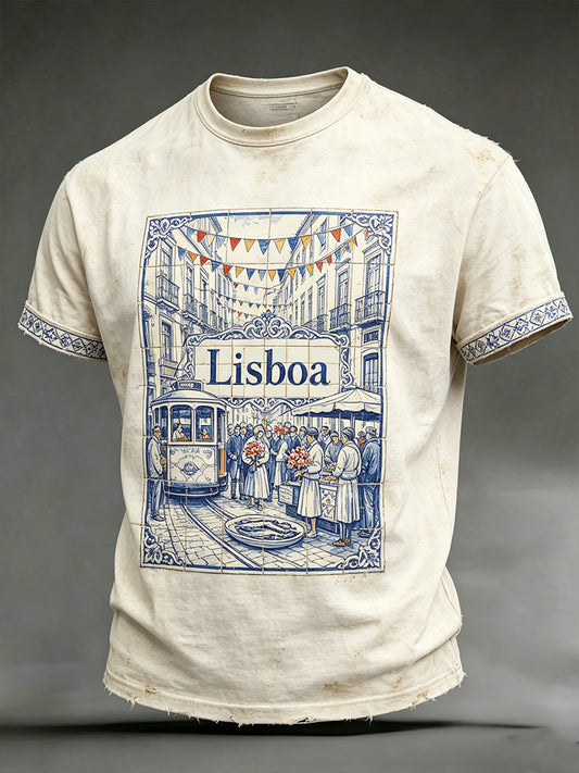 Camiseta de Manga Curta do Dia de Santo Antônio para Homens