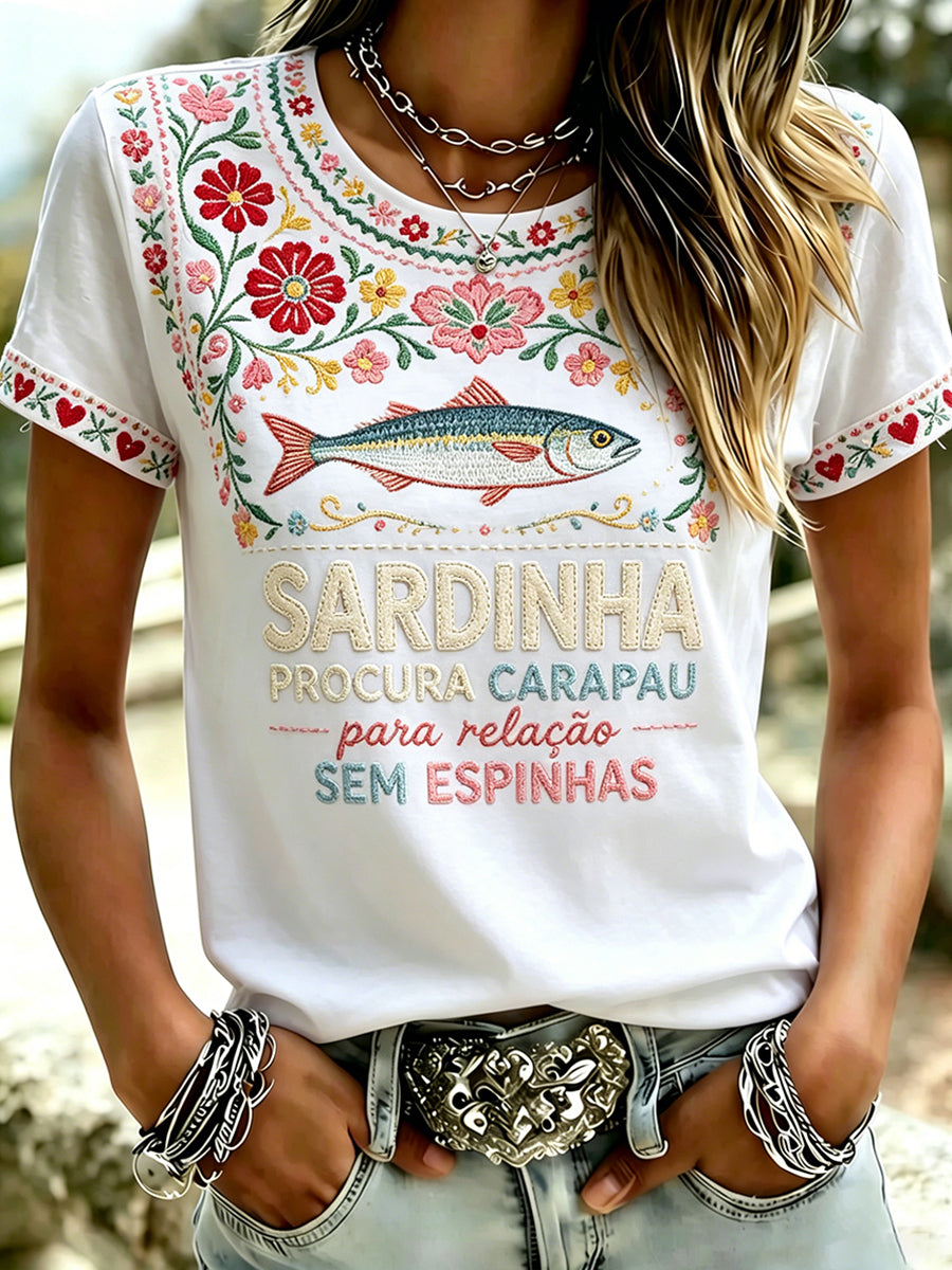 Camiseta de manga curta feminina Saint Anthony's Day