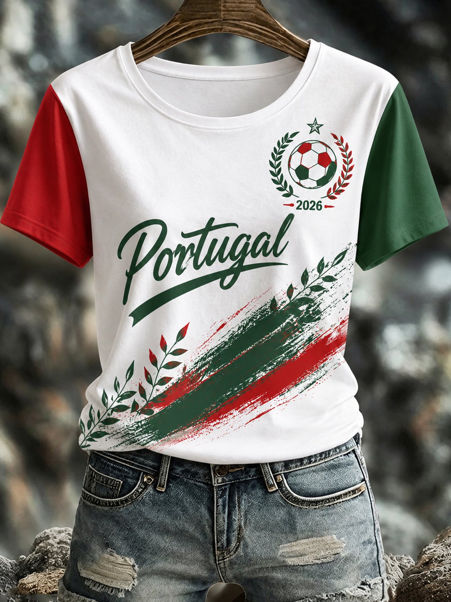 Jogo de Futebol Português Feminino Cheering Art Print T-shirt
