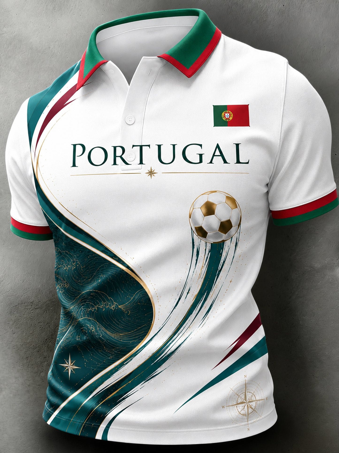 Futebol Masculino de Portugal Jogo Art Print Polo