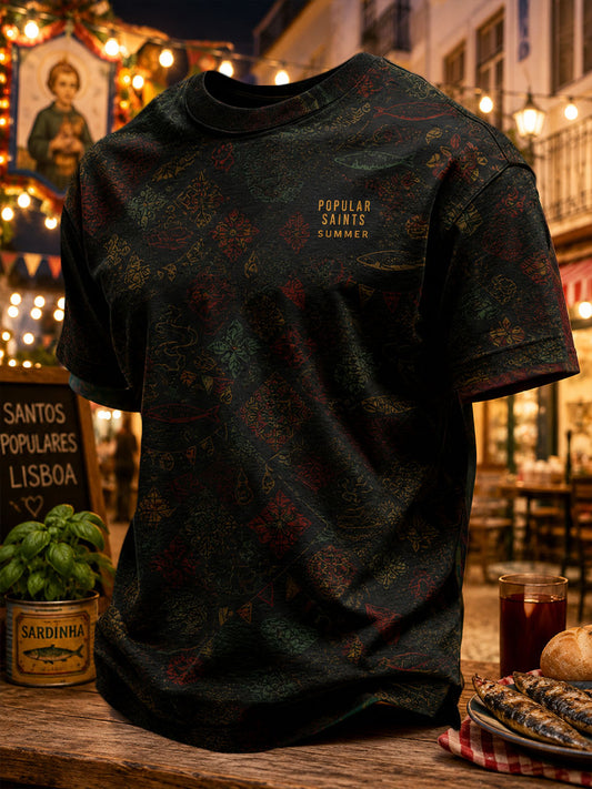 T-shirt Art Printed Men's Festa dos Santos Populares Portugal