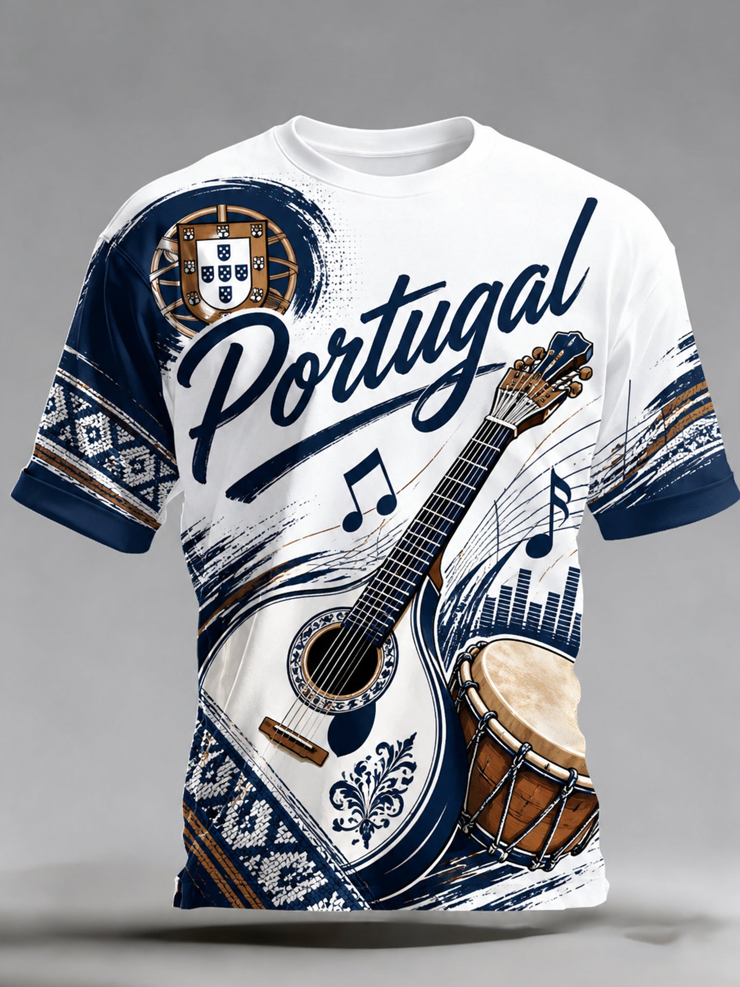 Camiseta com estampa artística comemorativa do Dia de Santo Antônio (Portugal) para homens