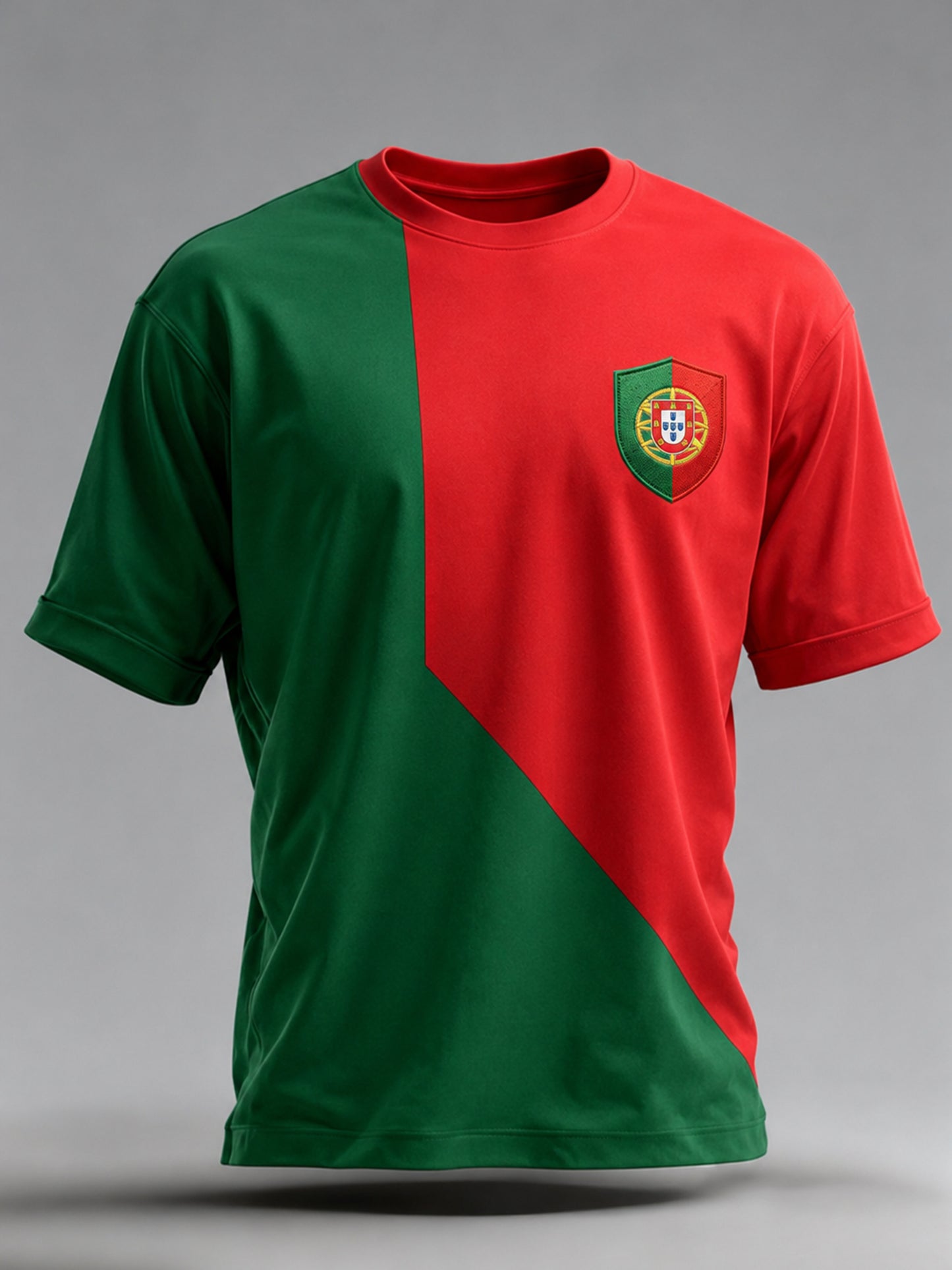 Camiseta com estampa artística de torcida para jogos de futebol da seleção portuguesa masculina