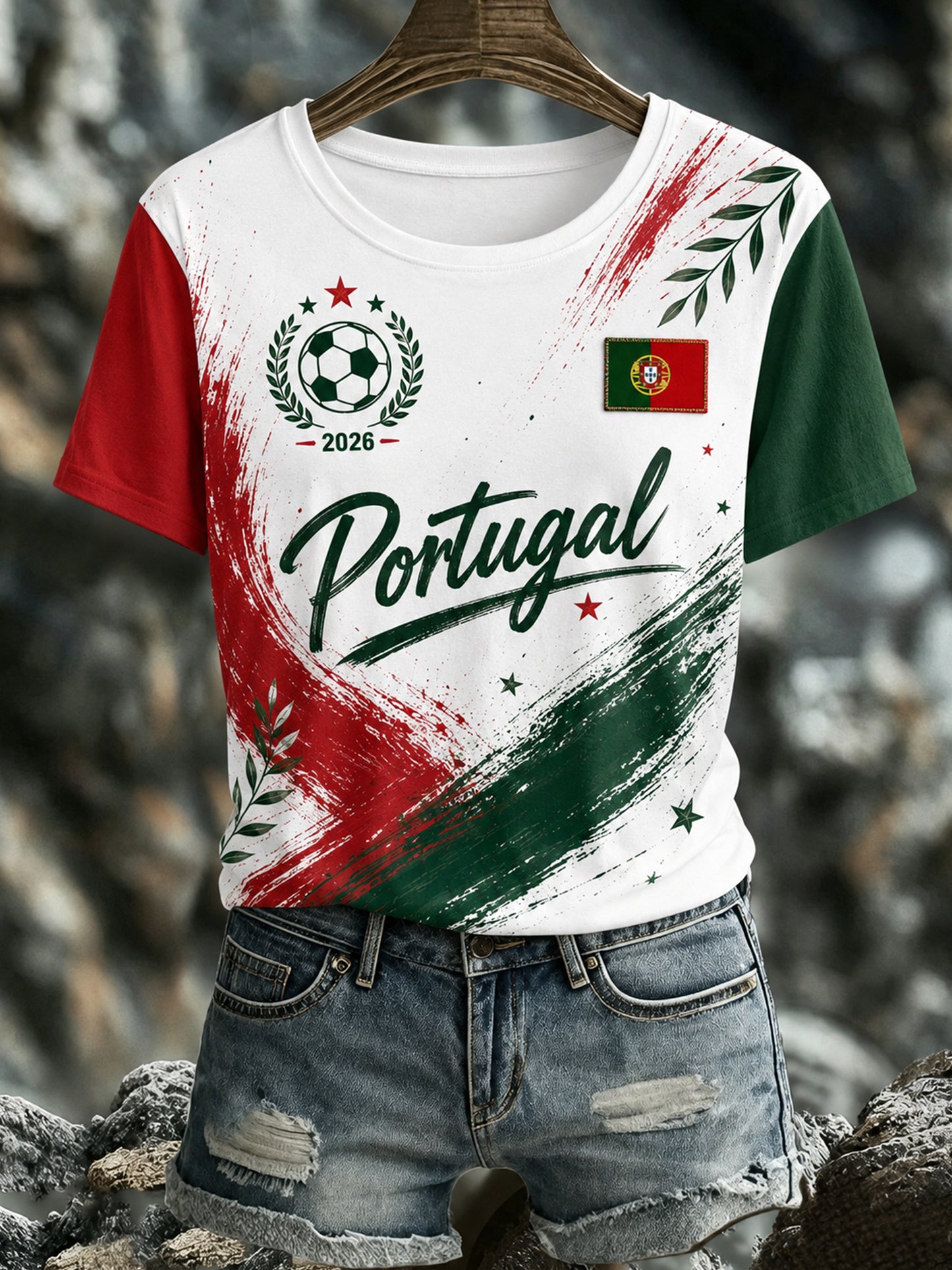 Fã de Futebol Feminino Portugal Camiseta Art Print