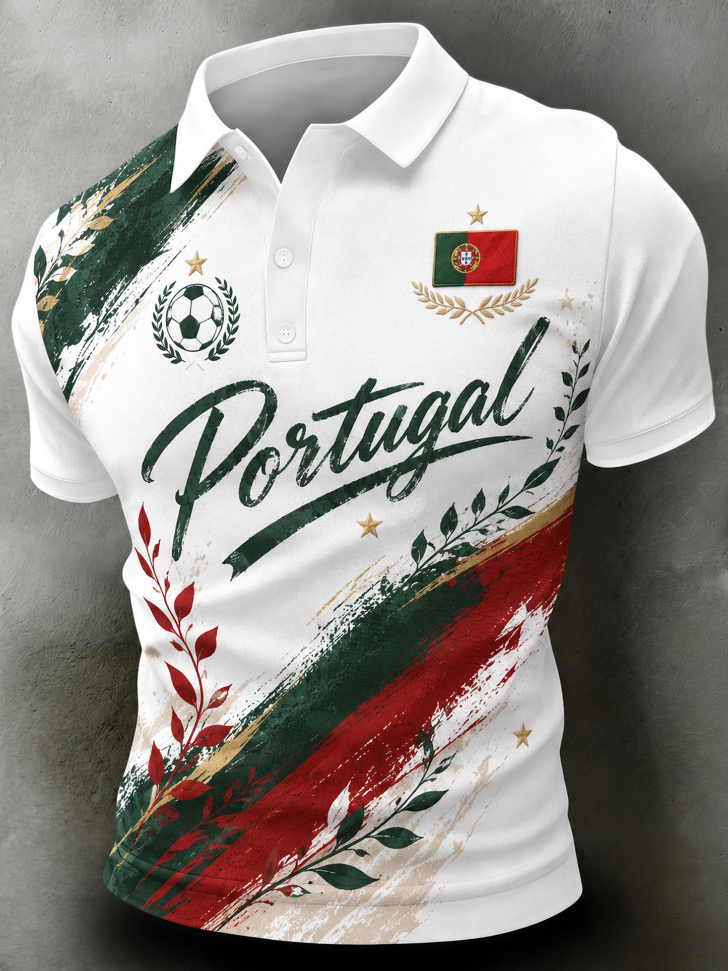 Fã de Futebol Masculino Portugal Polo Art Print