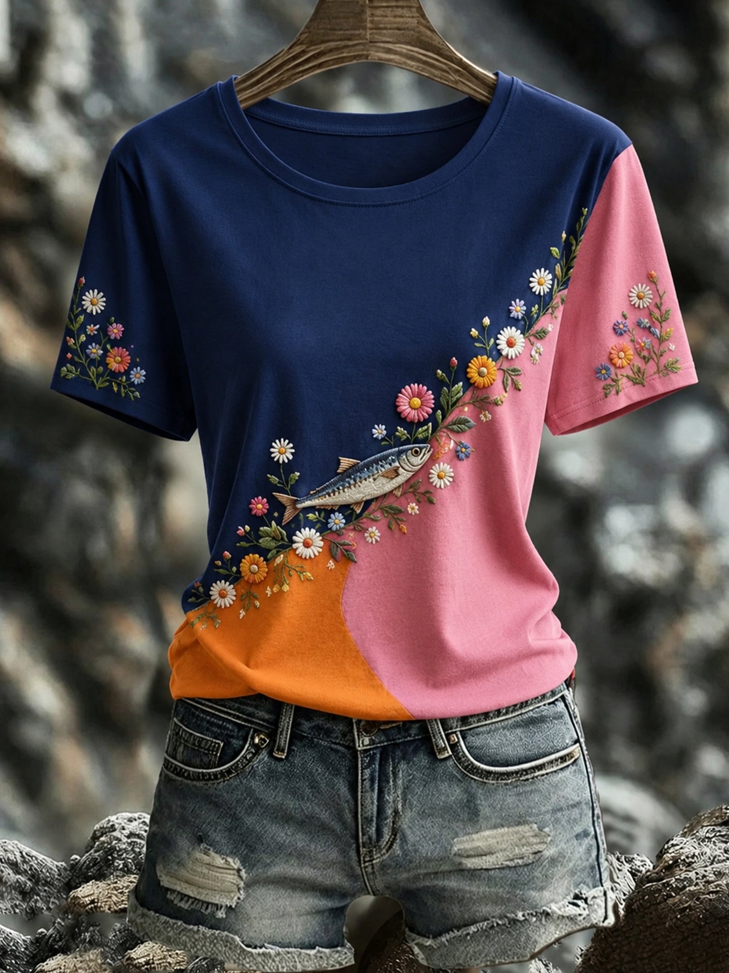 Camiseta com estampa artística comemorativa do Dia de Santo Antônio (Portugal) para mulheres
