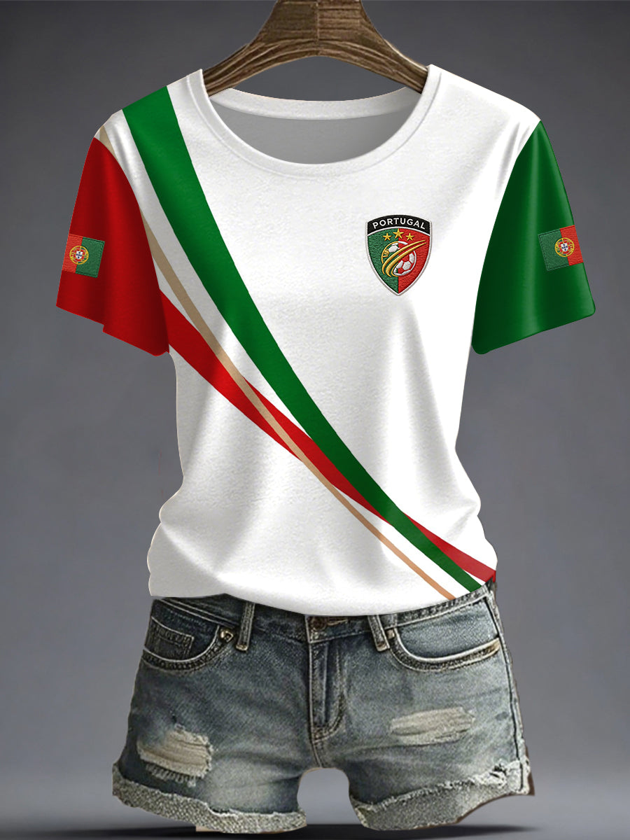 T-shirt estampada do futebol português feminino