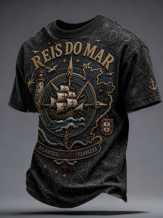Camiseta estampada com arte do Festival dos Santos Populares de Portugal para homens