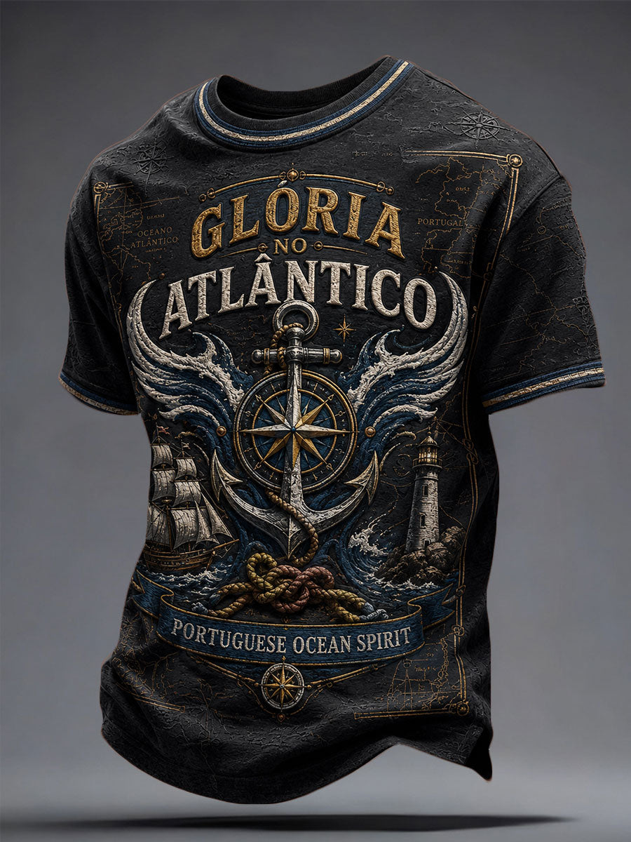 Camiseta estampada com arte do Festival dos Santos Populares de Portugal para homens