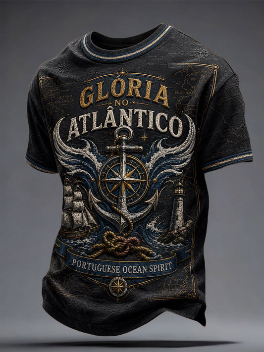 Camiseta estampada com arte do Festival dos Santos Populares de Portugal para homens