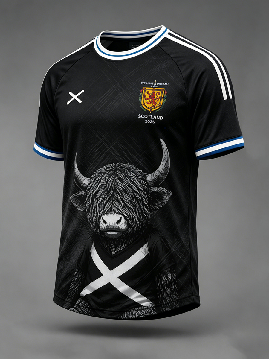 Men's UK Football Lover Scotland Printed short sleeve t-shirt