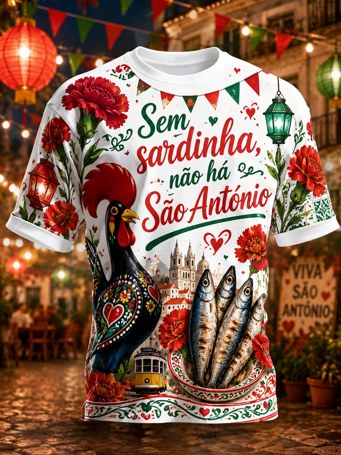 Men's Portuguese San Antonio Day Art Print T-Shirt