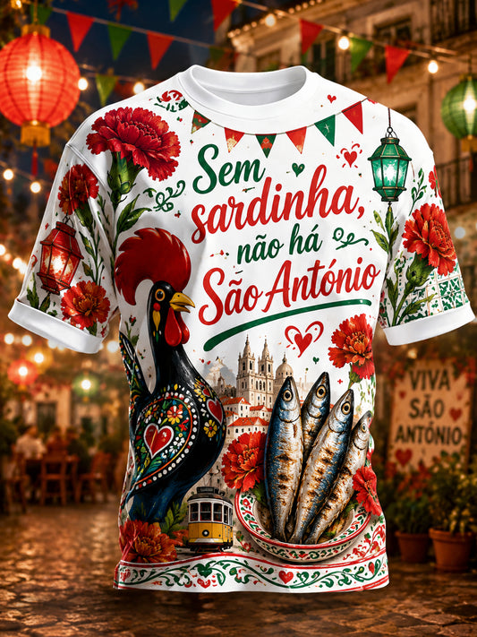 Men's Portuguese San Antonio Day Art Print T-Shirt