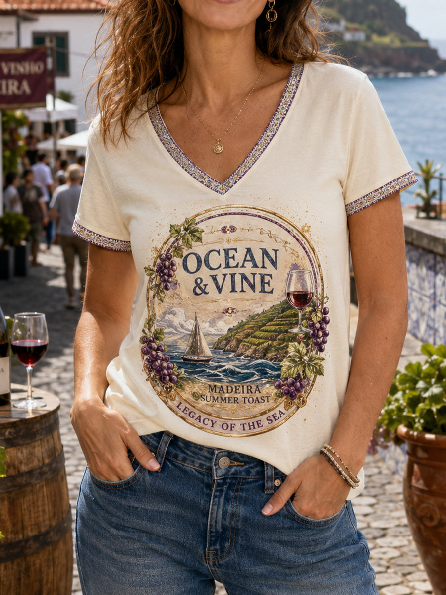 Women's The Age of Discovery Portugal Art Printed T-Shirt